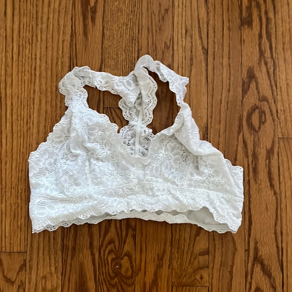 New White Supportive Lace Bra